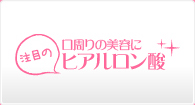 口周りの美容にヒアルロン酸